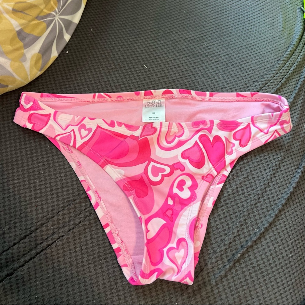 Wild Fable Pink and White Bikini Bottom
